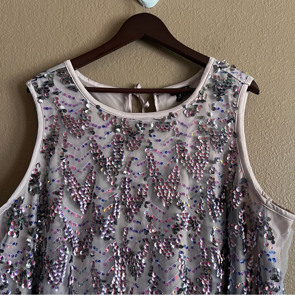 Torrid Mauve Sequin Shell Crop Top Size 2X NWT - Picture 3 of 11